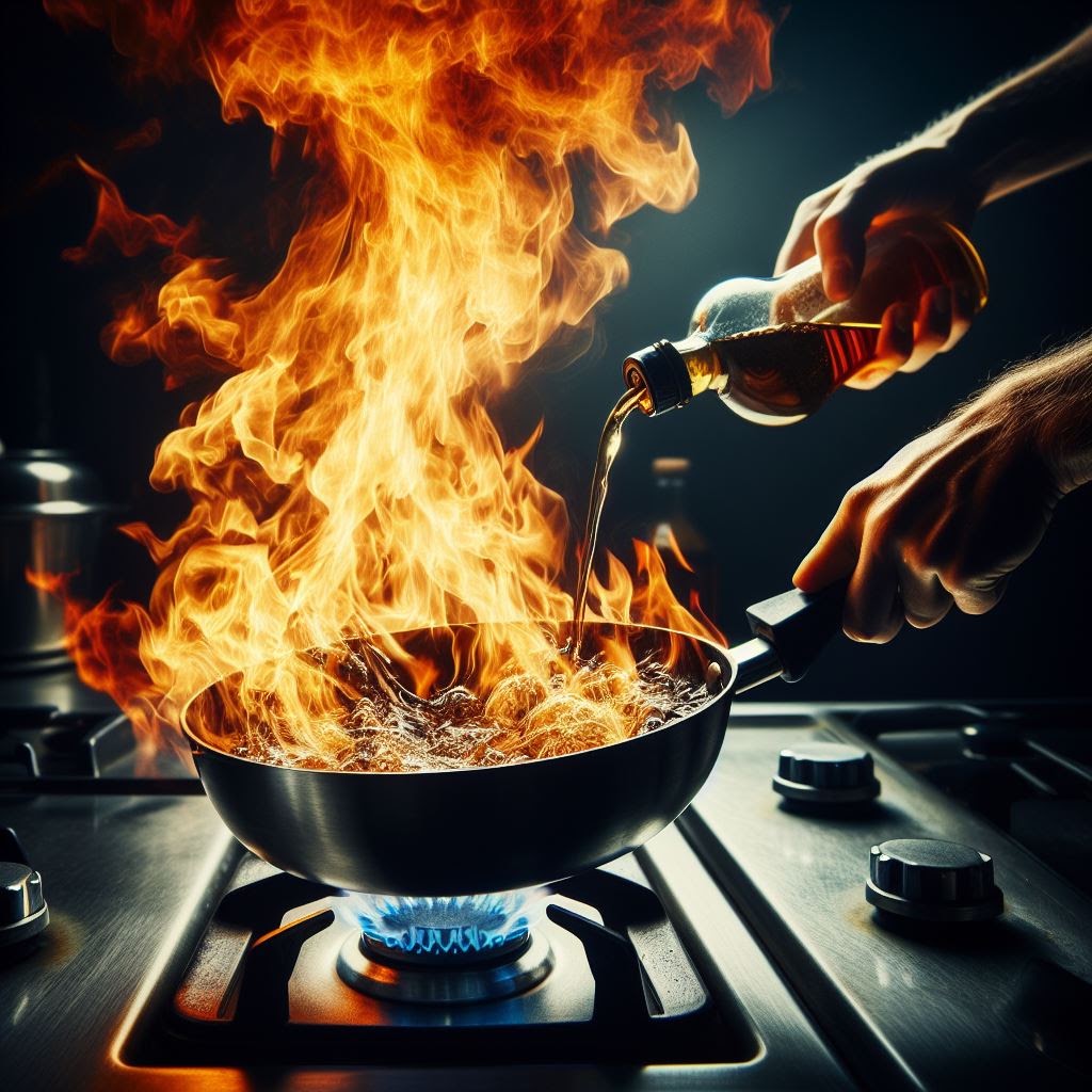 프라이팬에 불이 붙으면 마요네즈를 사용하세요~ (If the frying pan catches fire, use mayonnaise)