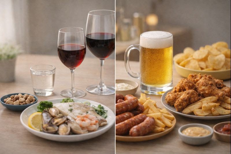 소주·맥주·와인 살 덜 찌는 법 따로 있다! 안주 선택·마시는 속도·물 섭취로 체중 늘림 줄이기