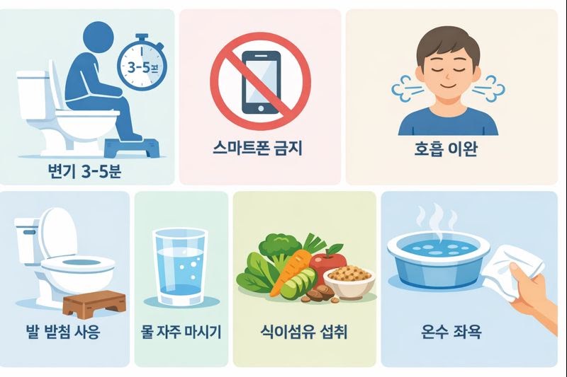 치핵(치질) 줄이는 습관: 변기에 오래 앉지 말고 ‘온수 좌욕’ 꾸준히 하면 생기는 변화
