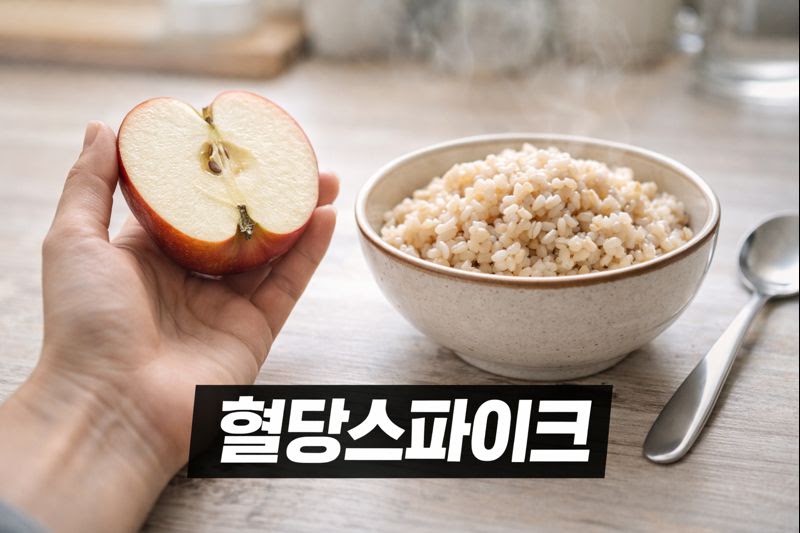 아침 사과·저녁 보리밥, 혈당 스파이크 줄일까? 섭취량(사과 1/2개)과 주의점