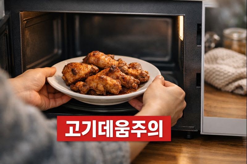 남은 고기 전자레인지 재가열 위험? 식중독 막는 2시간·63℃ 핵심 수칙
