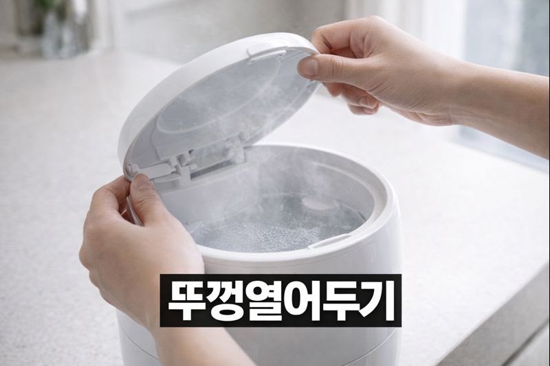 가습기 사용 후 뚜껑 꼭 열어두세요! 세균 번식 줄이는 건조 관리 팁