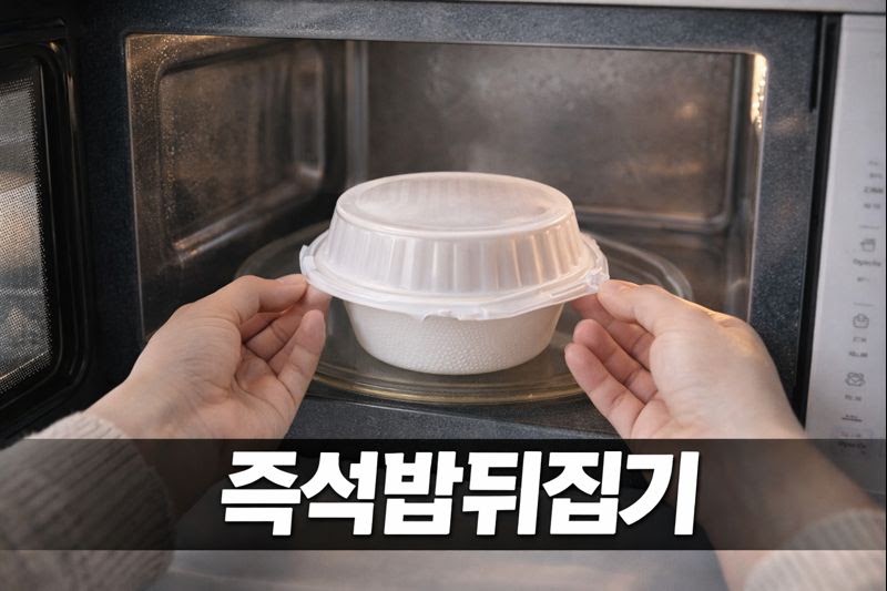 즉석밥｜전자레인지에 ‘뒤집어서’ 조리하기