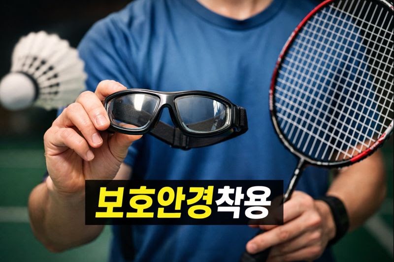 배드민턴 셔틀콕 눈 부상 예방: 안구외상 막는 보호안경 체크리스트