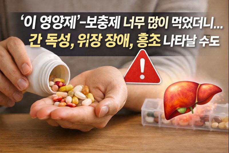 니아신(B3) 영양제 과다복용 위험: 간 독성·위장장애·홍조…2025 영양소 섭취기준 ‘상한치’도 조정