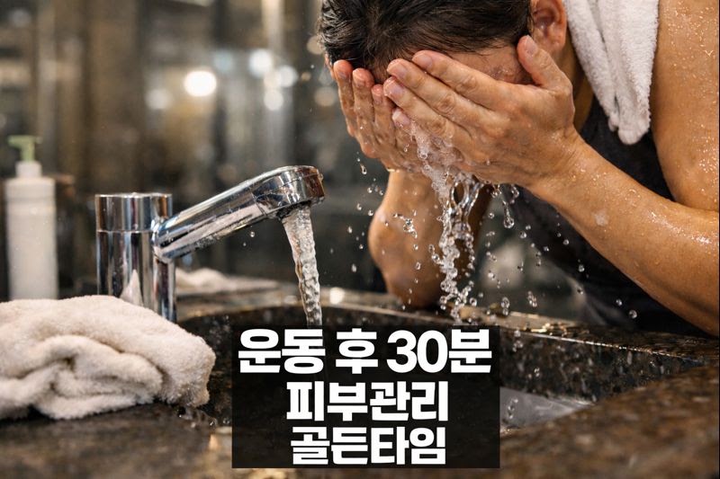 운동 후 30분 골든타임 놓치면 독! 땀 닦고 ‘세안→보습’으로 모공·여드름 트러블 막는 법