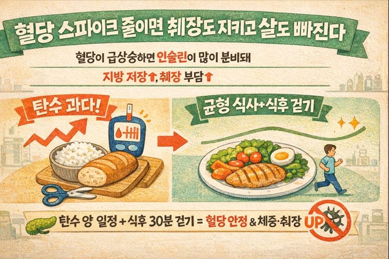 혈당 스파이크 잦다면 췌장 경고? 혈당 관리가 살 빠지는 진짜 이유