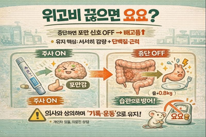 위고비 끊었더니 요요? GLP-1 중단 후 체중이 더 빨리 돌아오는 이유와 유지하는 법