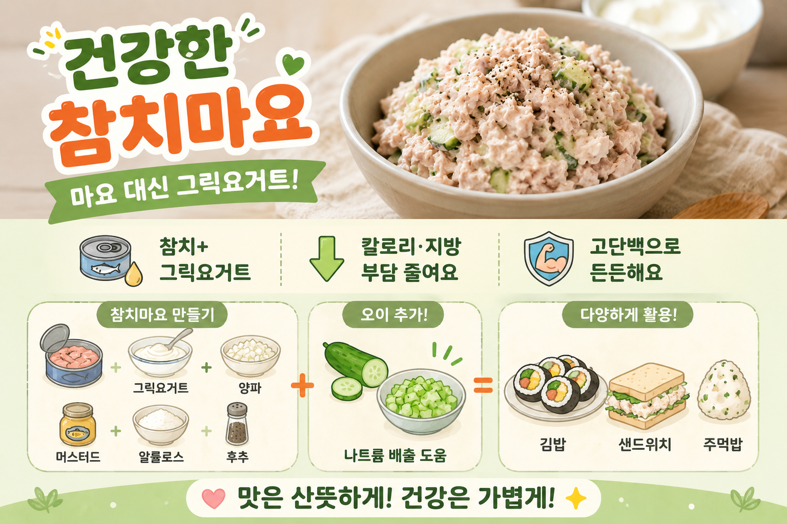 참치마요에 마요네즈 대신 이것 넣으세요…칼로리 확 줄이는 다이어트 레시피
