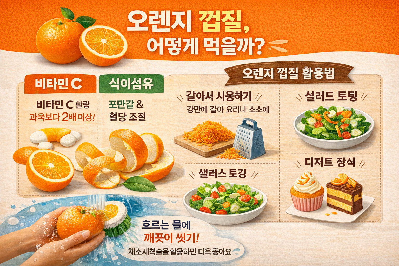 오렌지 껍질 버리지 마세요… 비타민C 더 챙기는 먹는 법
