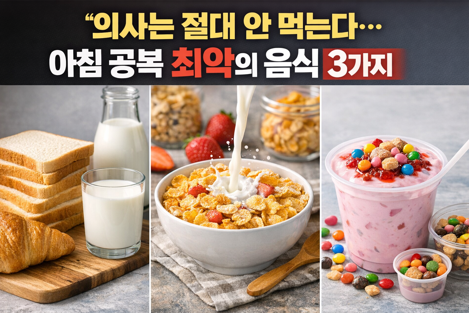 아침 공복에 절대 먹지 마세요… 의사가 경고한 최악의 음식 3가지