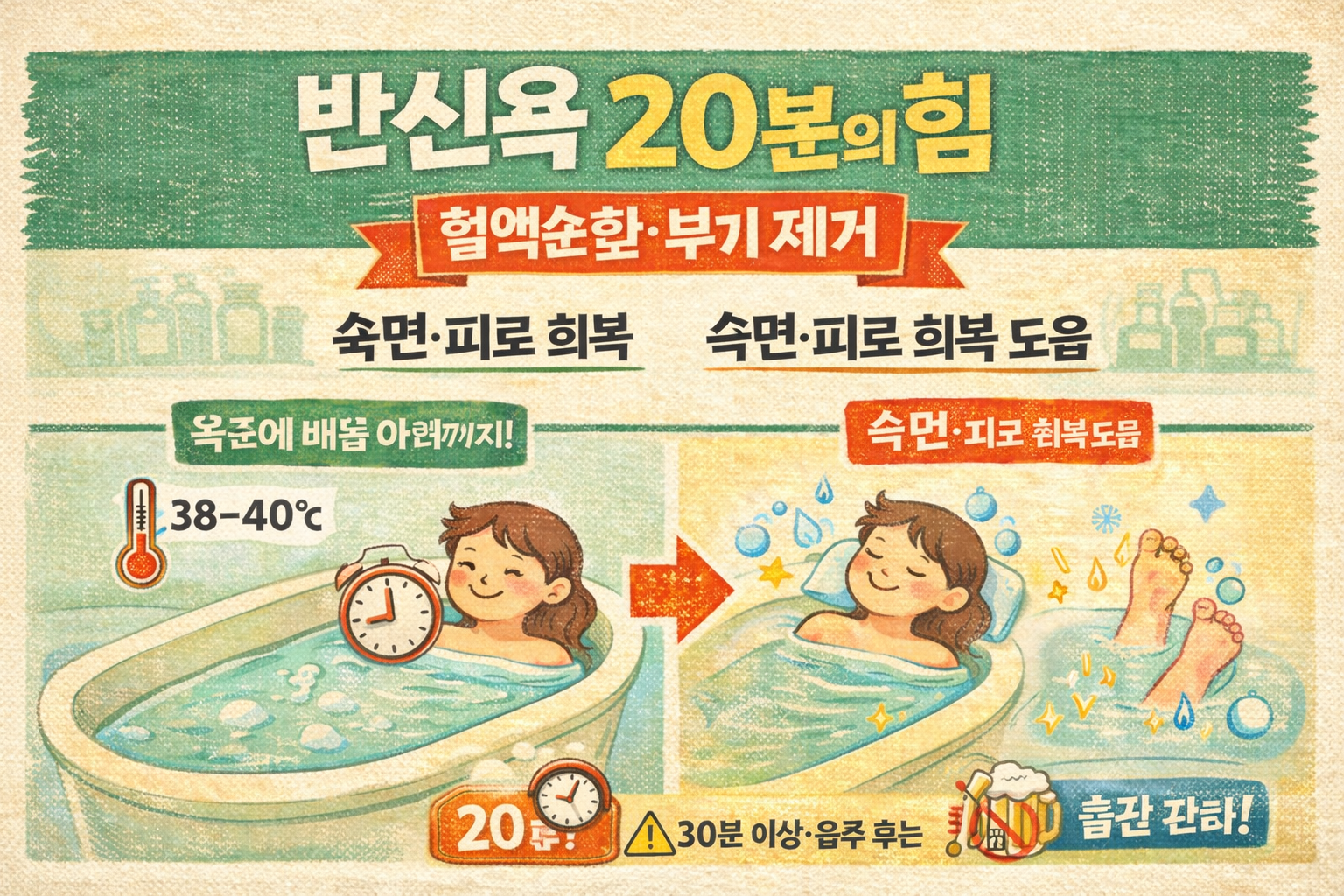 맹승지 ‘반신욕 20분’ 루틴 화제…혈액순환·부기완화·숙면 효과? 38~40℃ 올바른 방법과 주의사항