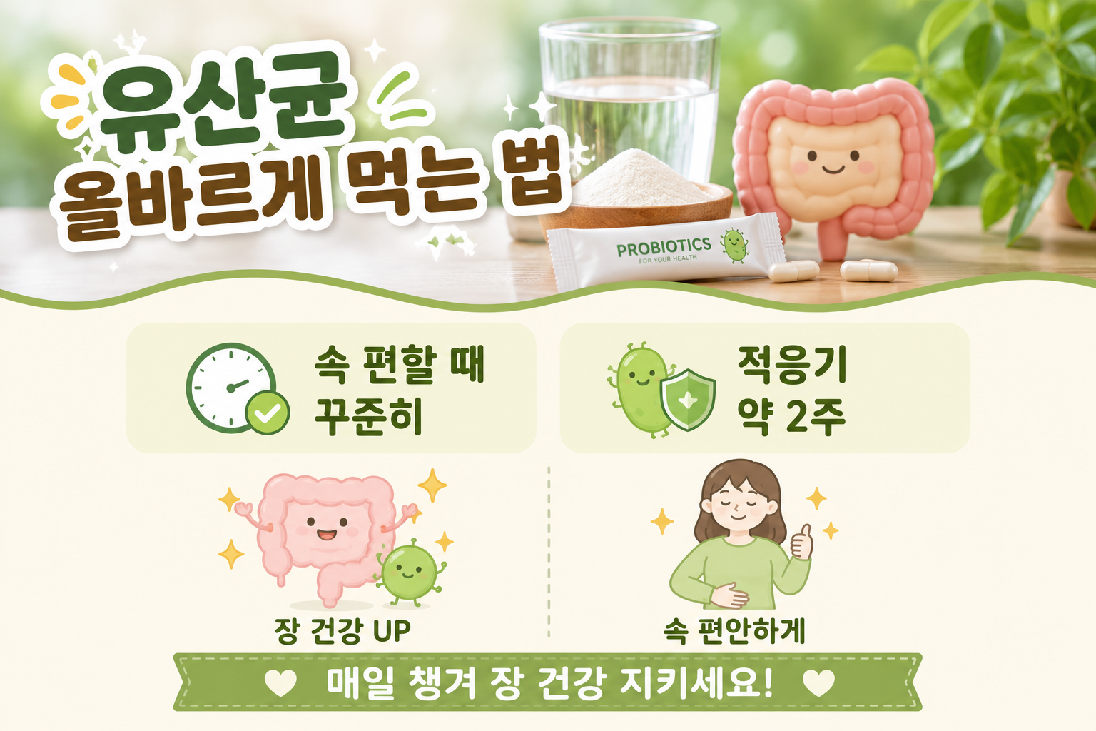 유산균 언제 먹어야 할까? 공복·식후 복용 시간과 부작용 총정리