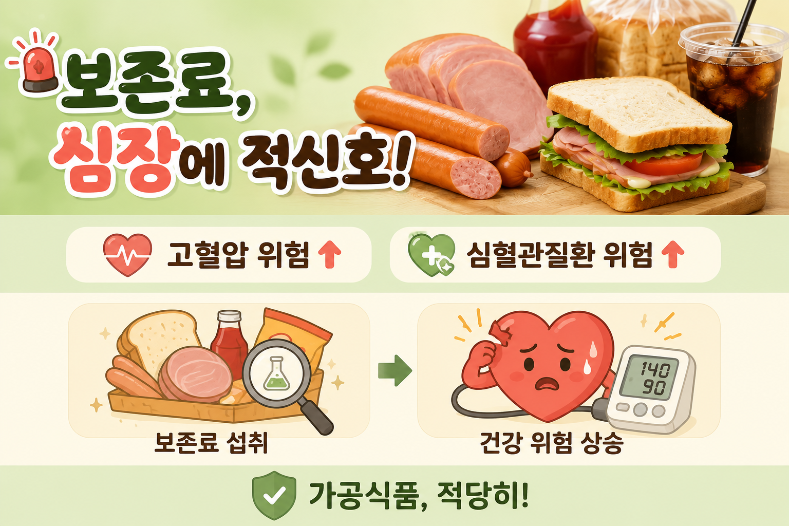 가공식품 보존료 8종, 고혈압 위험 높였다? 11만명 추적 연구