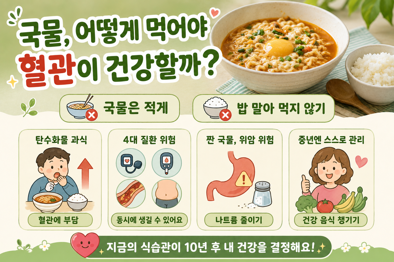 라면 국물에 밥 말아 먹으면 왜 위험할까? 혈압·고지혈증 부르는 식습관