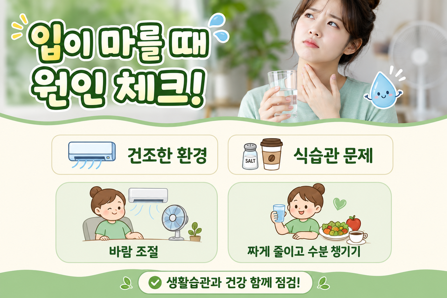 물을 마셔도 갈증 나는 이유, 단순한 더위가 아닐 수 있습니다