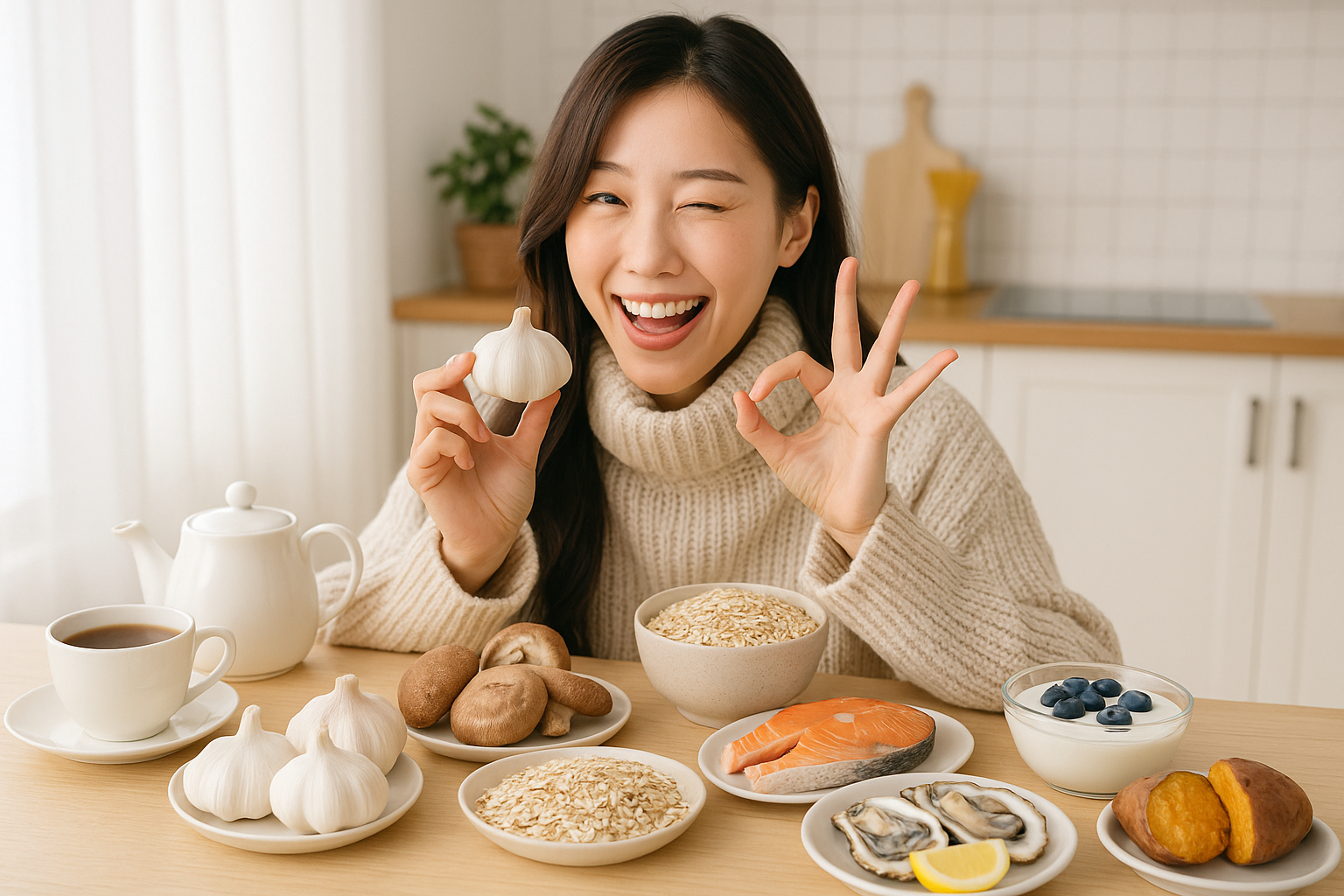 “마늘로 감기 뚝?” 면역력 높이는 8가지 식품 총정리(알리신·베타글루칸·아연)