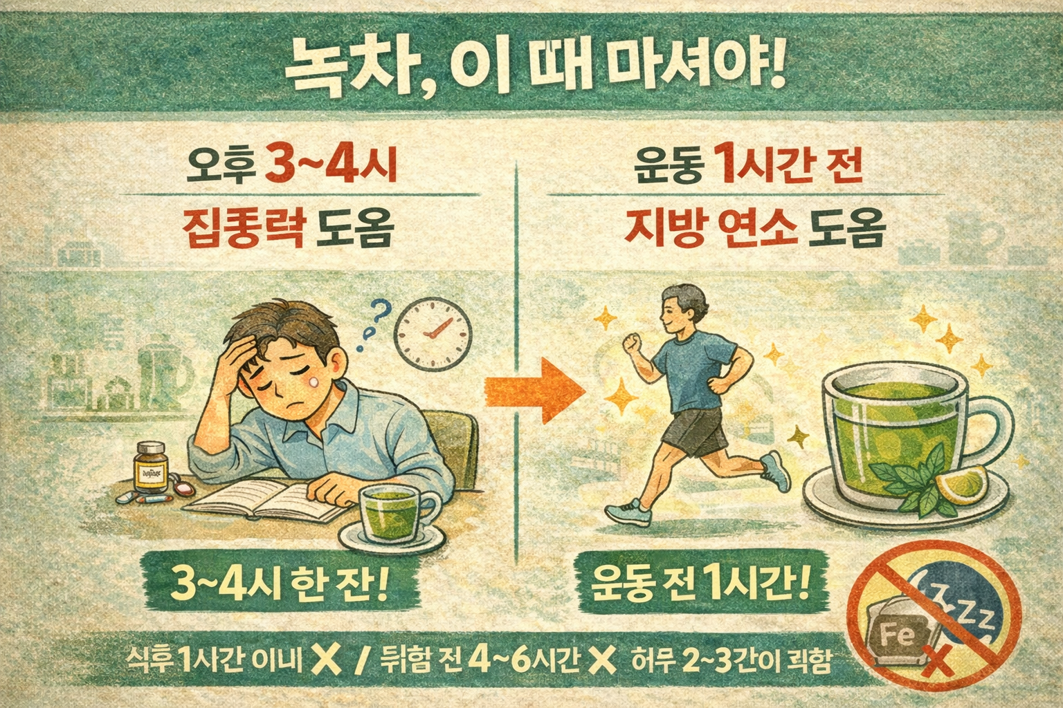 녹차 ‘체지방 태우는 시간’ 따로 있다? 운동 1시간 전·오후 3~4시가 좋은 이유