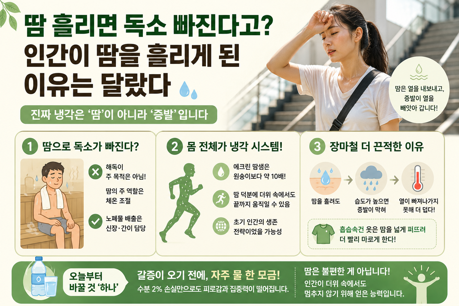 땀 흘리면 독소 빠진다? 진짜 이유는 체온을 식히는 인간의 생존 능력