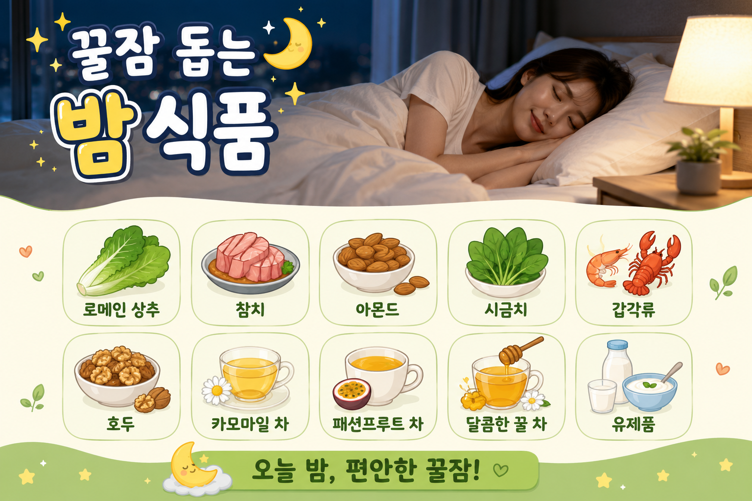 열대야 잠 못 들 때 숙면에 좋은 음식 10가지, 꿀잠 부르는 저녁 식품