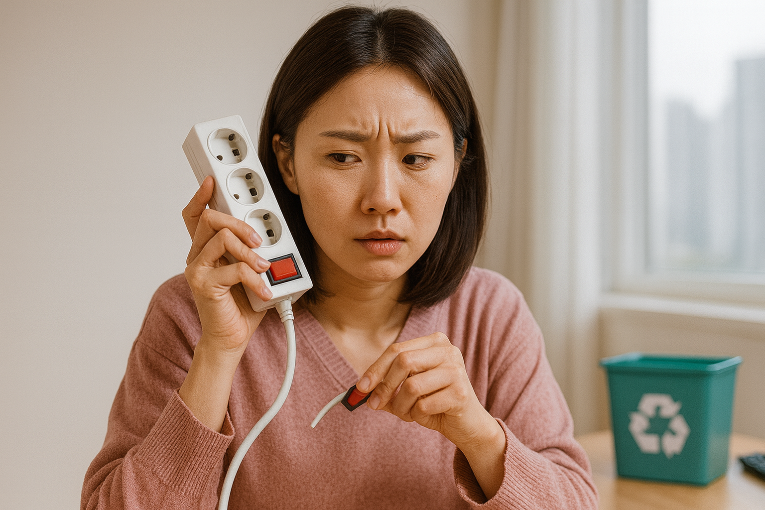 멀티탭에서 딸깍·굴러가는 소리? 합선·화재 위험, 바로 교체하세요