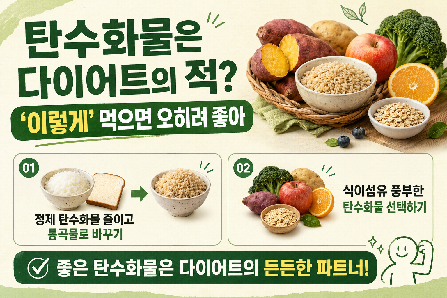 다이어트 중 탄수화물 끊지 마세요 살 빠지는 건강한 섭취법
