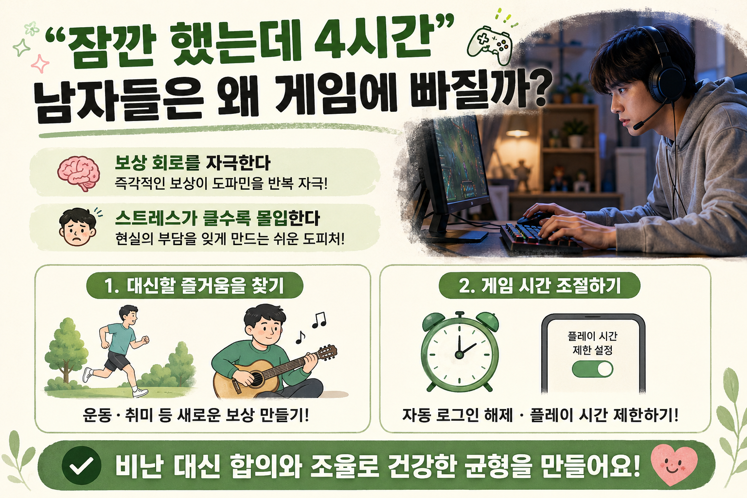 남자들은 왜 게임에 빠질까? 도파민 보상 회로와 과몰입의 진짜 이유