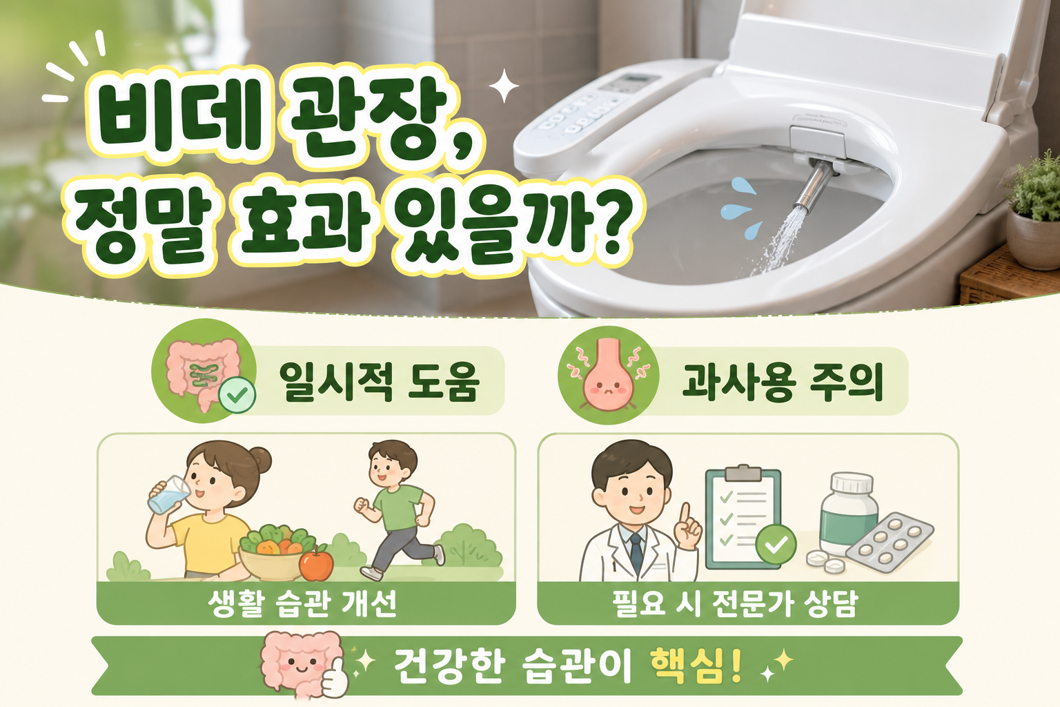 비데 관장으로 변비 해결? 항문 망가뜨리는 위험한 습관