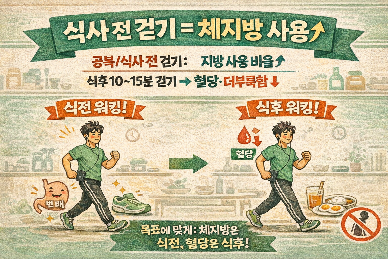 밥 먹기 전 ‘공복 걷기’ 하면 체지방 연소↑? 식전·식후 걷기 효과 총정리