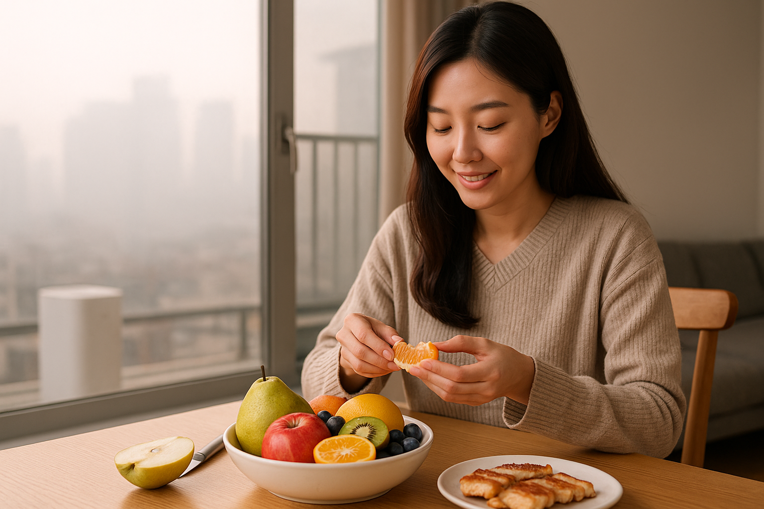 미세먼지 걱정될 땐 삼겹살 대신 ‘과일’? 과일 섭취가 폐 기능 저하 완화(연구)