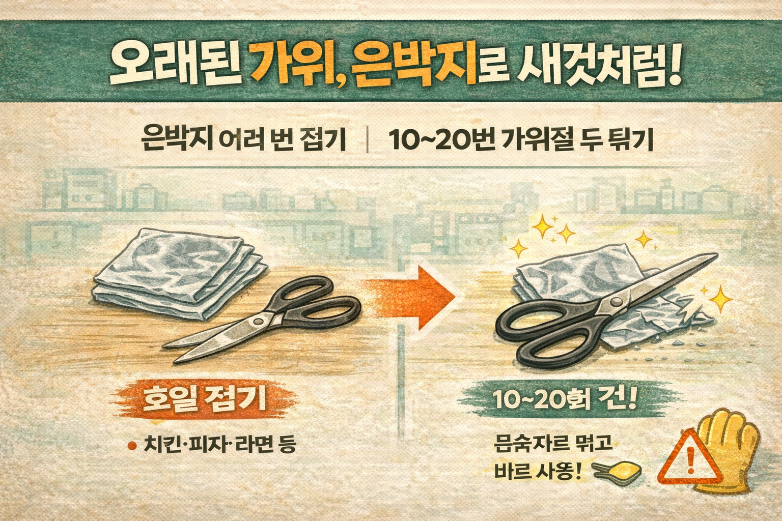 무뎌진 가위 버리기 전 ‘은박지’로 되살리기…호일 10~20번 자르면 새것처럼?