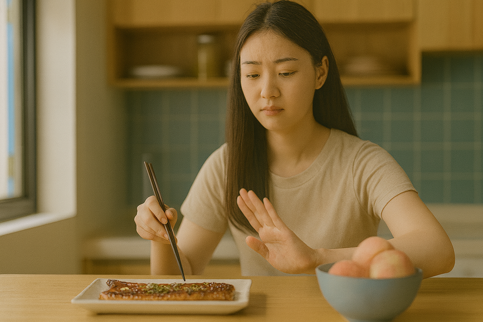 장어와 복숭아 함께 먹지 마세요: 복숭아 산성 성분이 장어 지방 소화 방해·설사 유발 주의