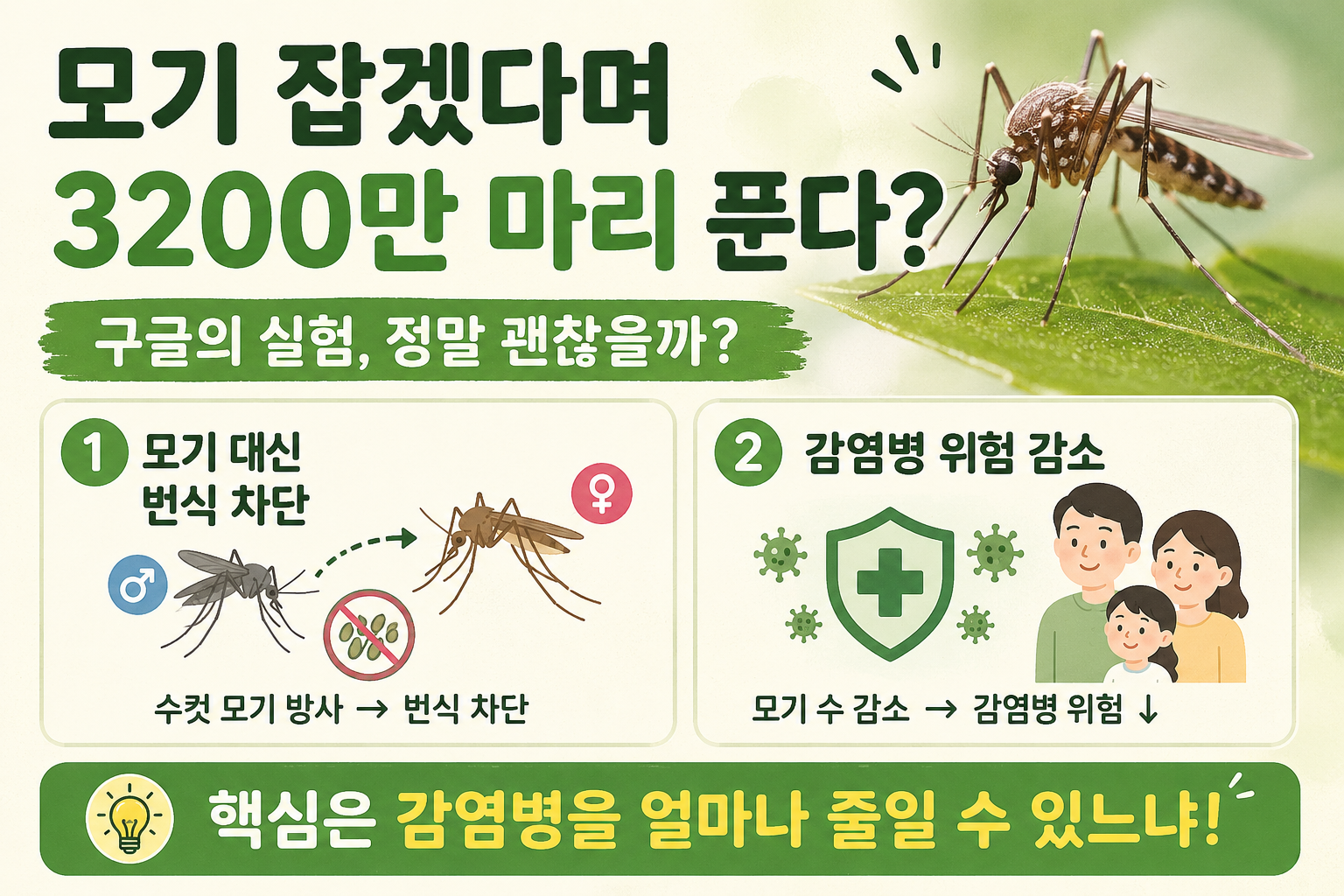 구글이 모기 3200만 마리를 푼다? 감염병 막는 볼바키아 실험의 진짜 이유