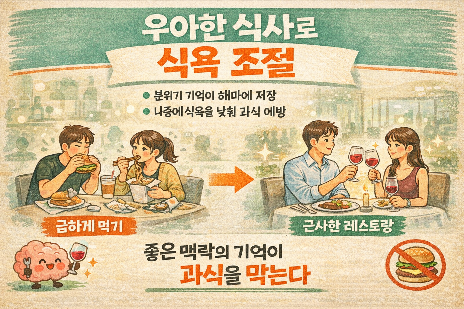 우아한 식사가 식욕 억제? 해마-시상하부 회로·다이노르핀으로 본 비만 예방