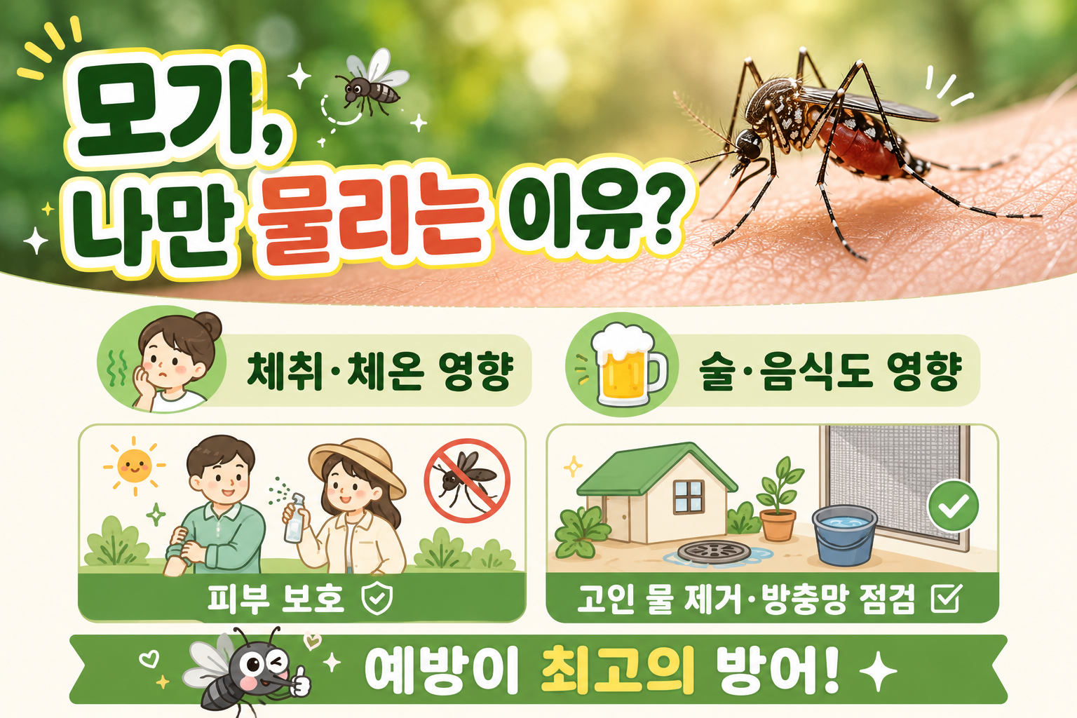 모기에 잘 물리는 사람 특징, 혈액형보다 ‘이 냄새’가 문제였다