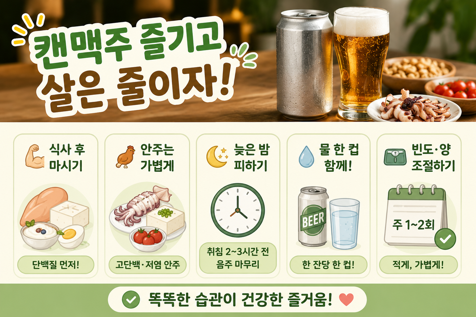 캔맥주보다 이 습관이 더 살찝니다 술배 부르는 진짜 원인
