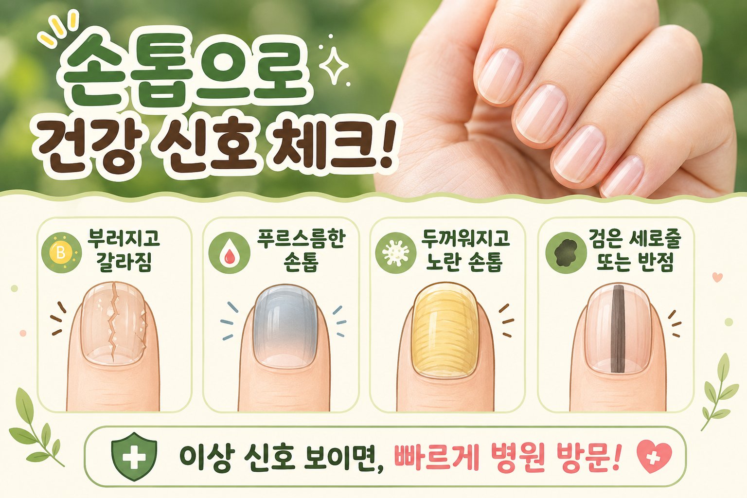 손톱에 검은 세로줄? 색깔·모양으로 보는 건강 이상 신호 4가지