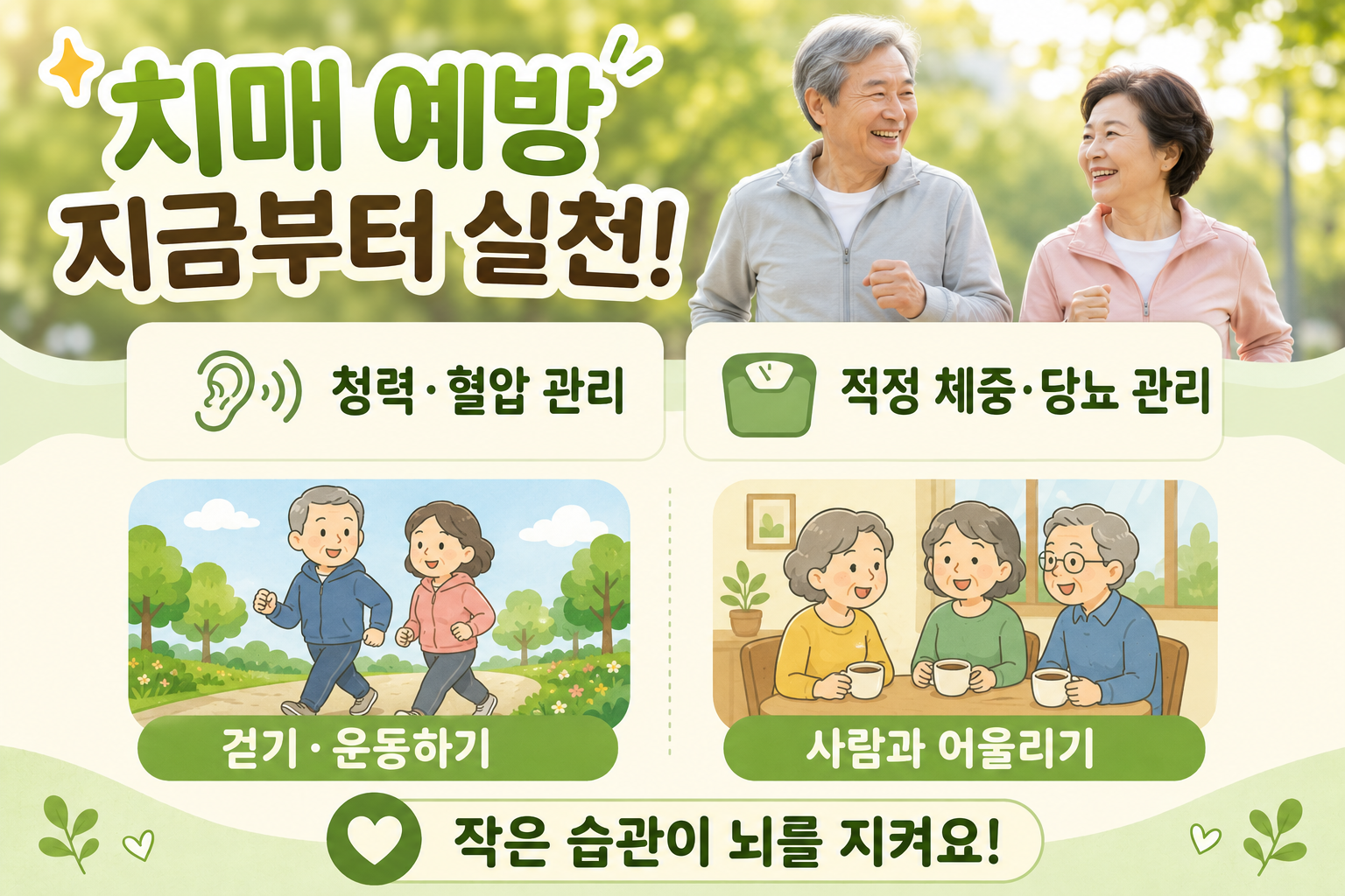 치매는 기억력만 아니다, 중년부터 꼭 지켜야 할 예방 습관 8가지