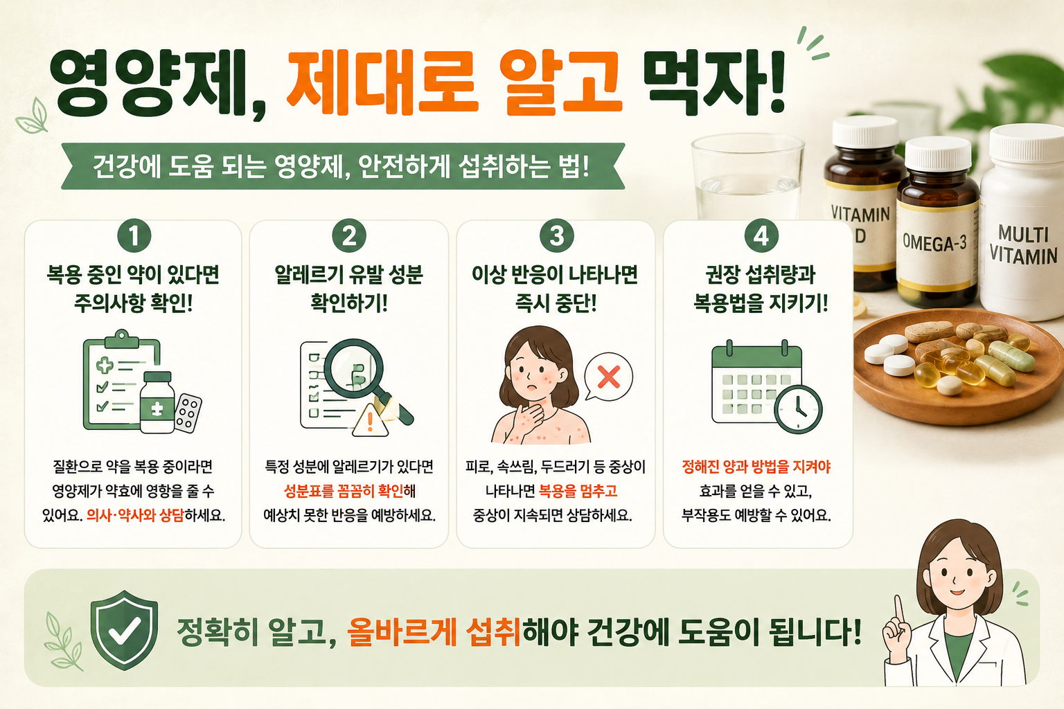 영양제 그냥 먹으면 위험하다? 복용 전 반드시 확인할 4가지