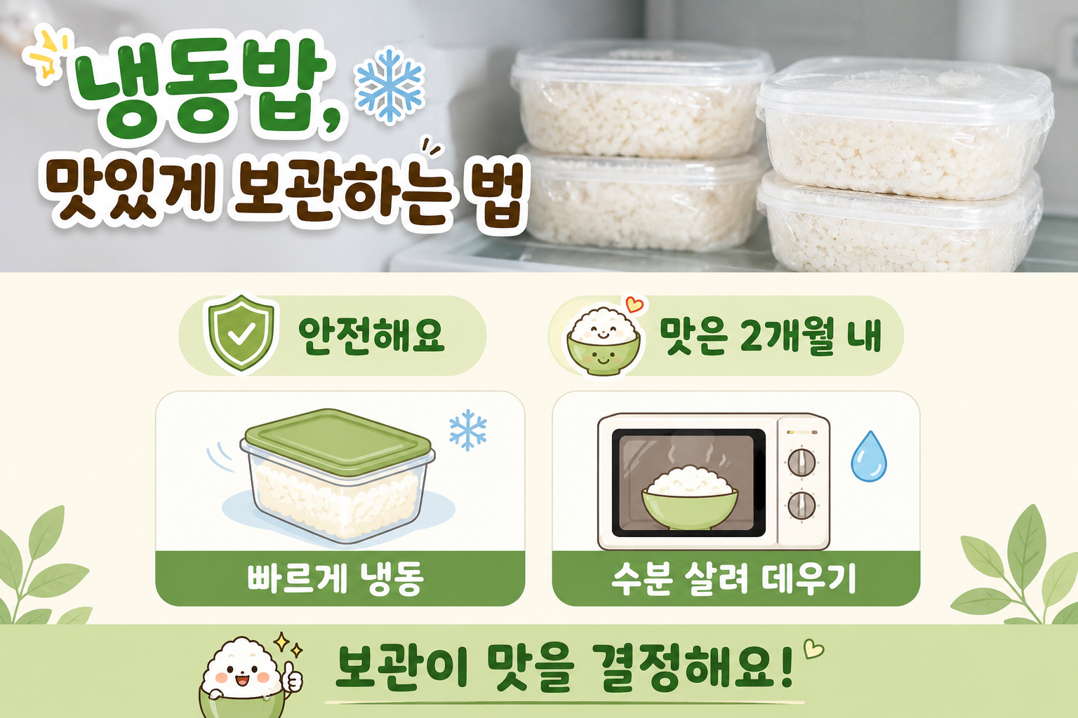 냉동밥 2주 지나면 버려야 할까? 보관기간·안전 기준·맛있게 데우는 법