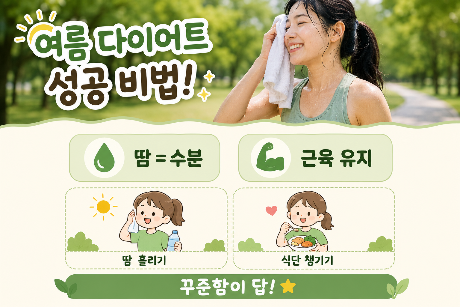 땀 흠뻑 흘렸는데 체중은 그대로? 여름 다이어트가 안 되는 진짜 이유 4가지