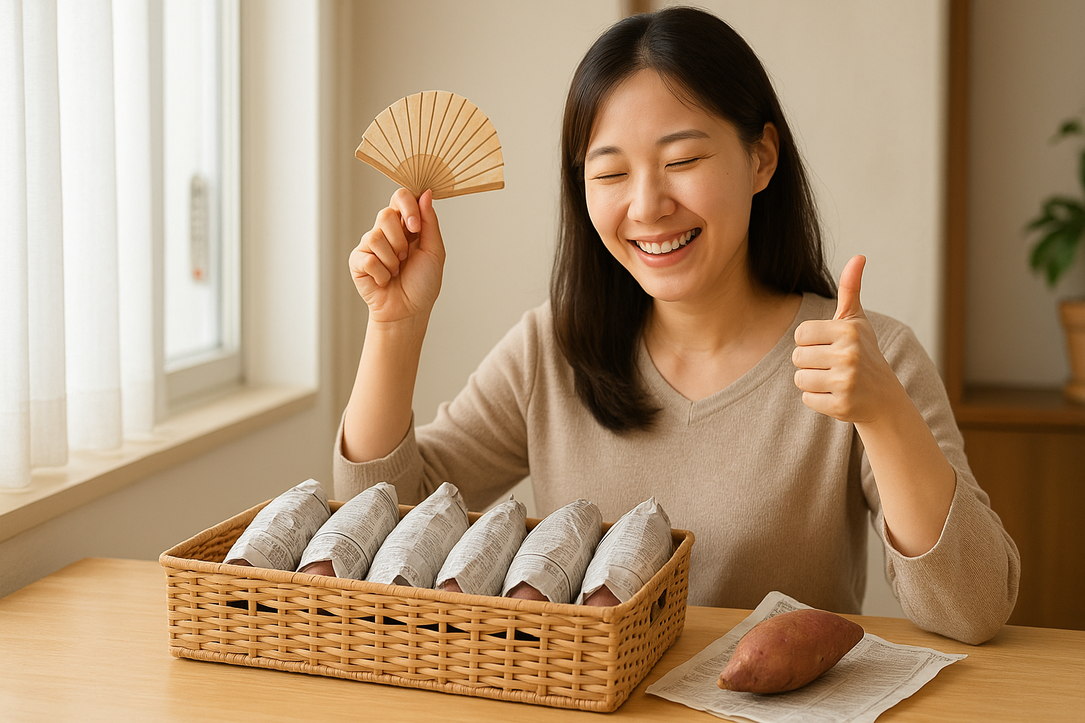 고구마 보관법: 냉장고 넣지 마세요! 신문지로 감싸 실온에 두면 푸석함 예방