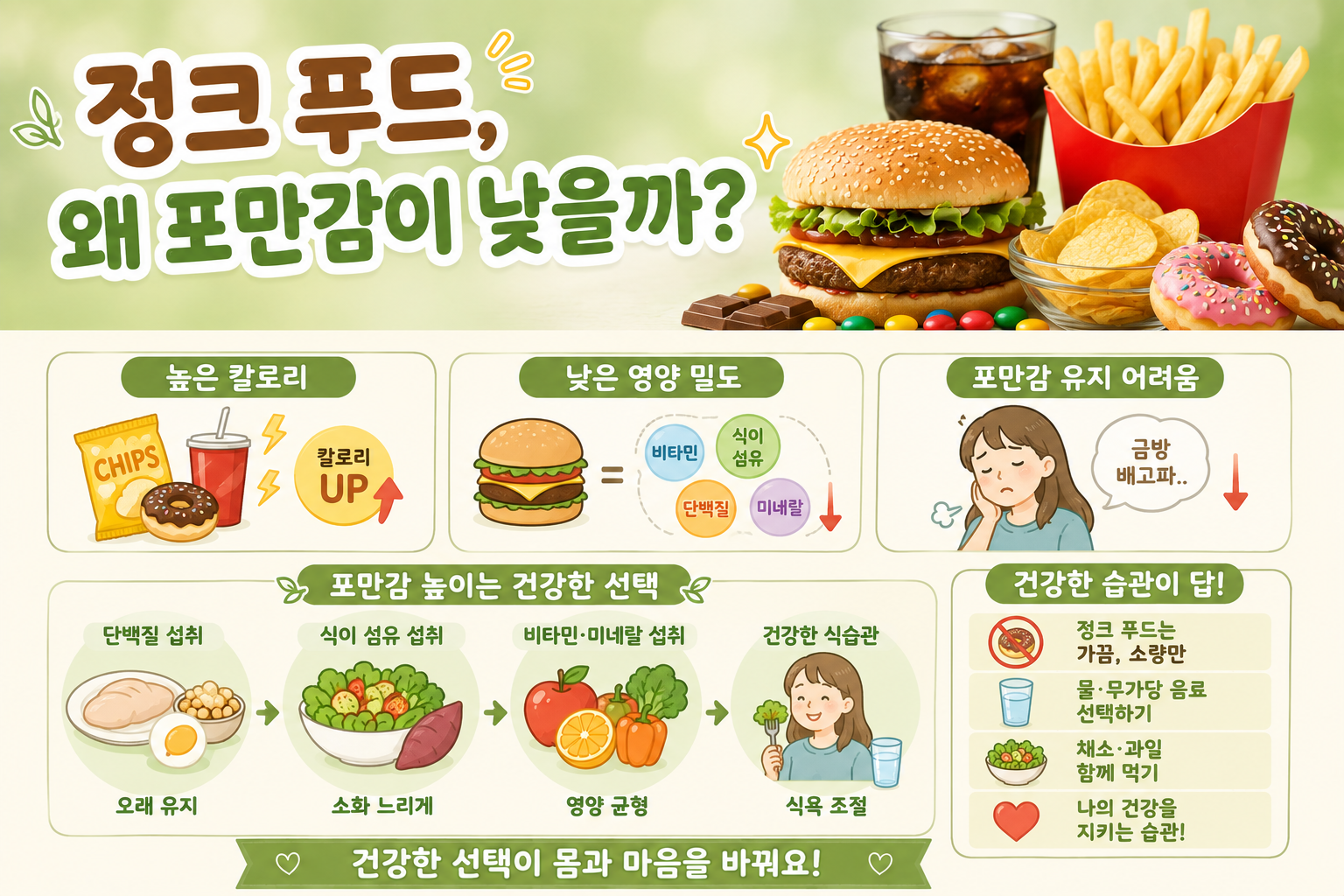 정크 푸드 먹어도 배고픈 이유, 포만감 낮추는 초가공식품의 함정
