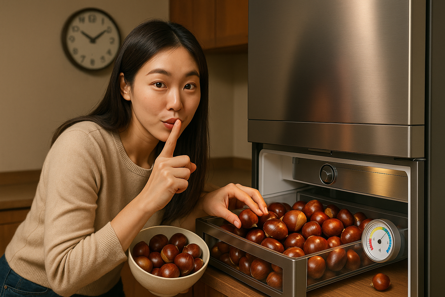 밤 보관법: 김치냉장고 2주 숙성으로 단맛 업