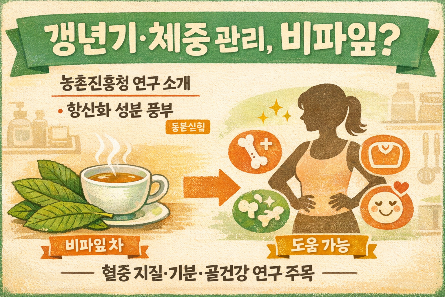 갱년기 체중 관리에 도움? 농촌진흥청이 주목한 비파잎 효능
