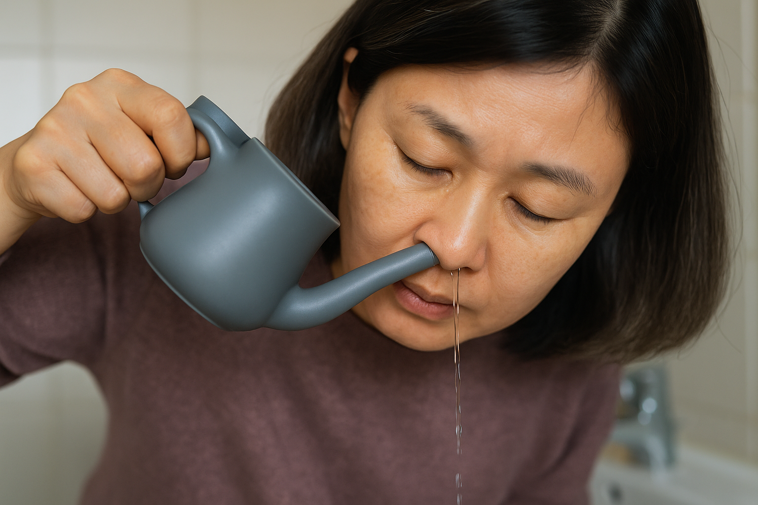 감기 코막힘·코넘김엔 역시 생리식염수 코 세척|연구로 확인된 감기 기간 줄이는 방법