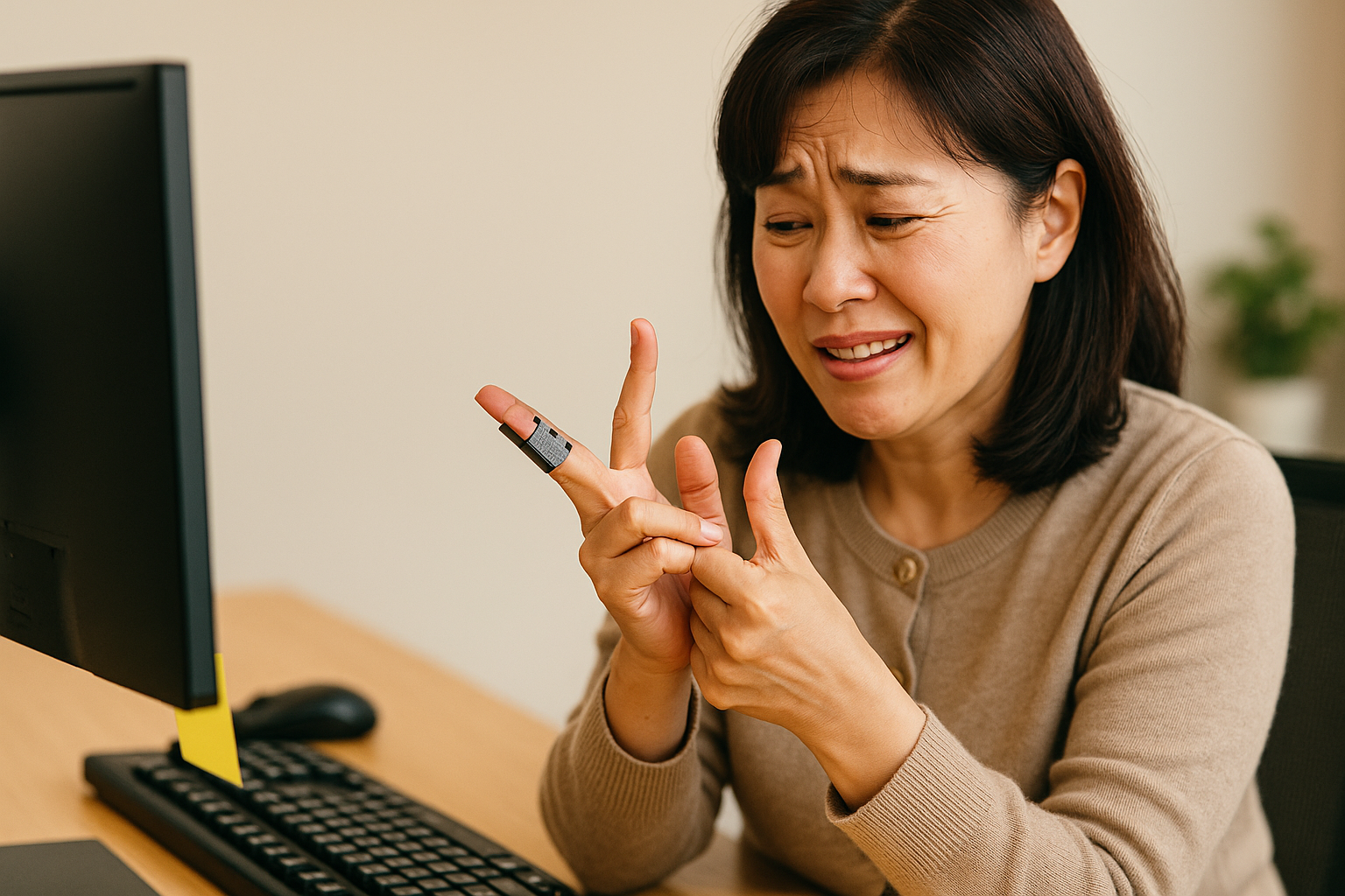 키보드 많이 치면 생기는 방아쇠수지 증후군|손가락 통증 원인·자가진단·스트레칭·치료