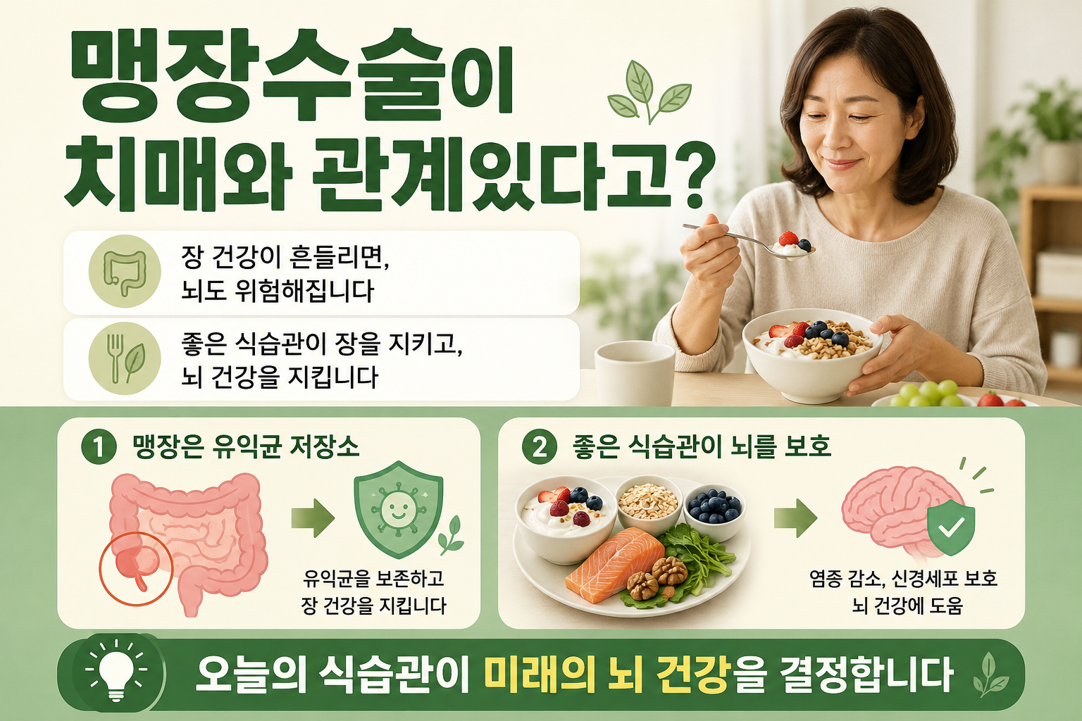 맹장수술이 치매 위험 신호였나? AI가 찾은 장내미생물과 알츠하이머의 뜻밖의 연결