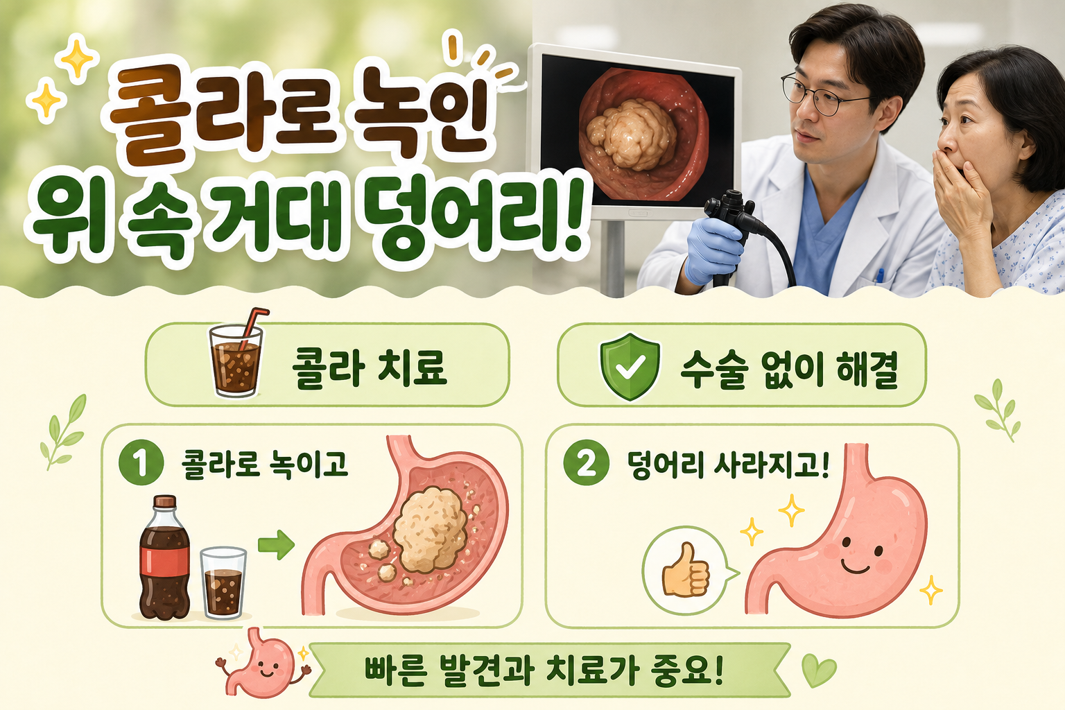 세마글루타이드 후 한 달 구토…위 속 거대 위석, 다이어트 콜라 1.5L로 사라졌다