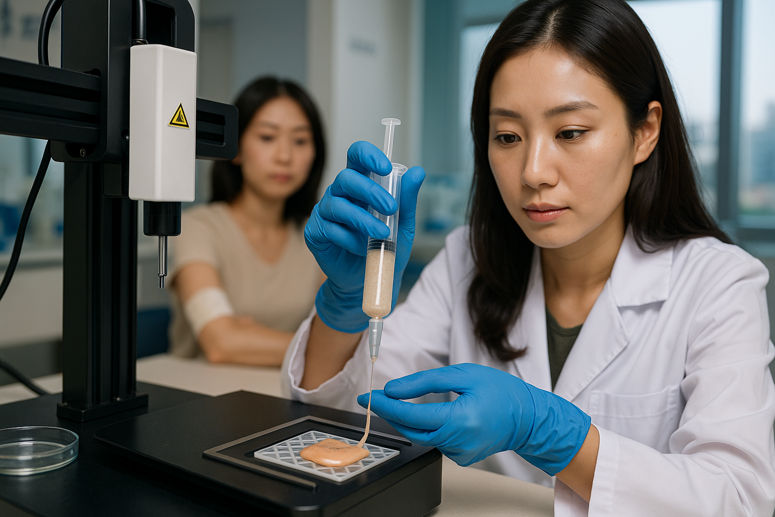 화상 흉터 없앤다? 3D프린팅 ‘주사기 속 피부’ 인공진피: 진피 재생 원리·동물결과·임상 전망